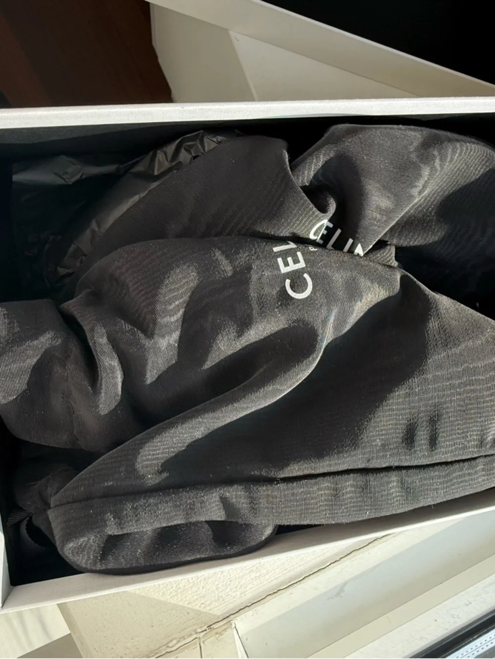 Celine Burgundy Leather Cross-Strap Slides - Picture 7 of 9